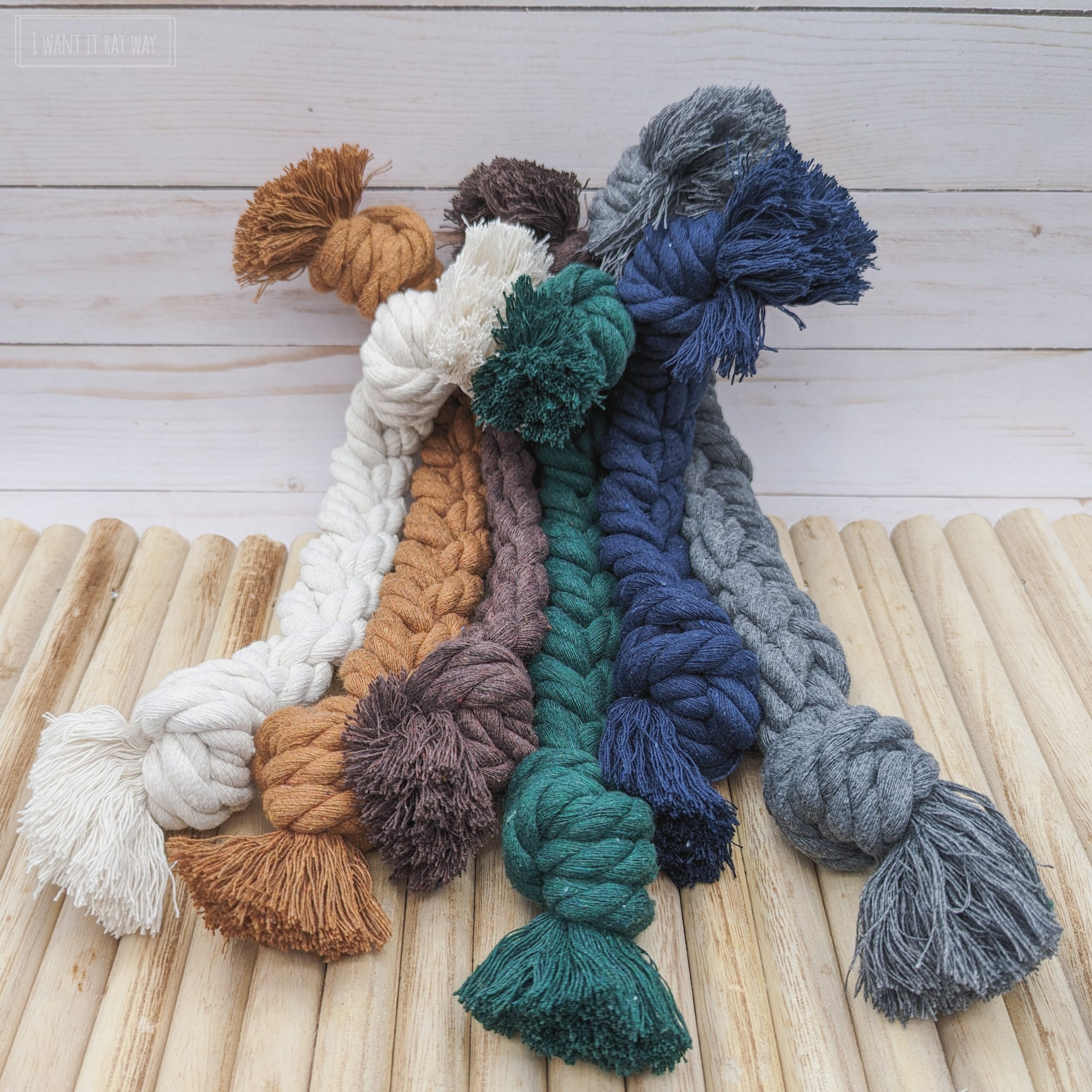 Natural Cotton Rope – Small – Solid Color – I Want It Rat Way