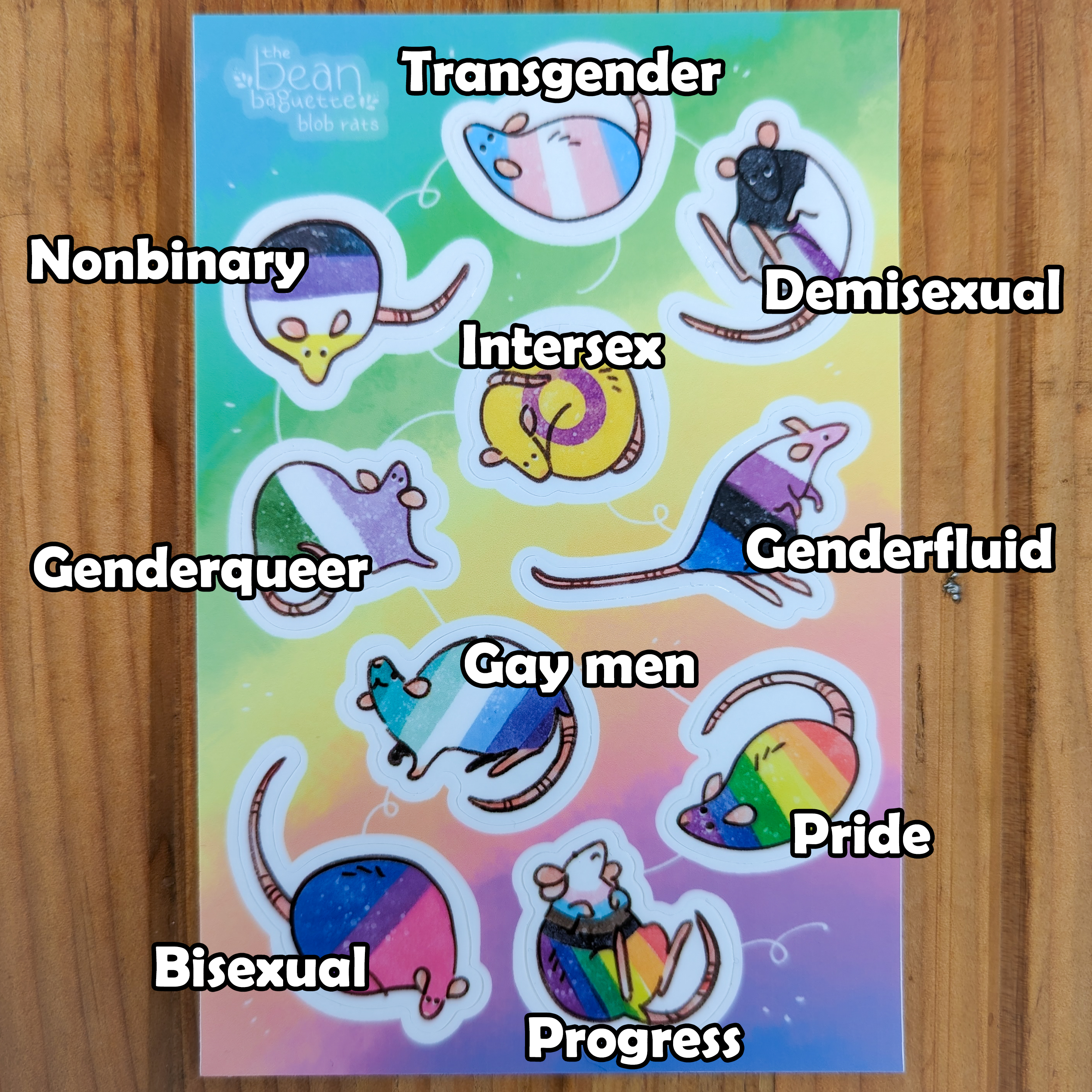 Pride Blob Rats Sticker Sheets by The Bean Baguette - Image 4