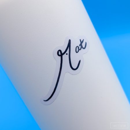 'Rat' script sticker by I Want it Rat Way